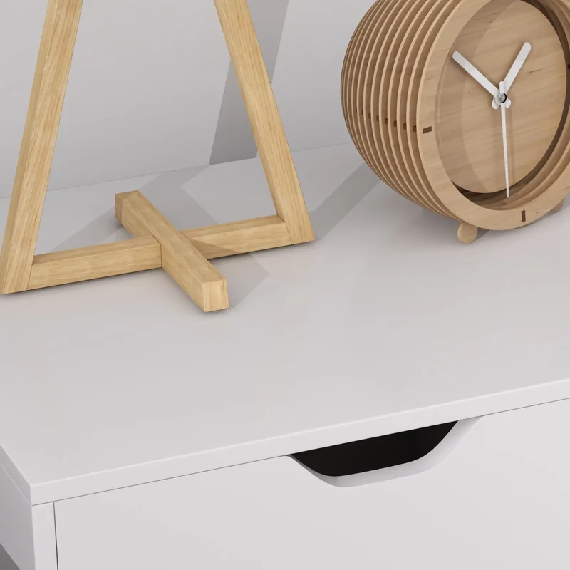 Mobile 5-Drawer Filing Cabinet, Door, Adjustable Shelf, Rolling