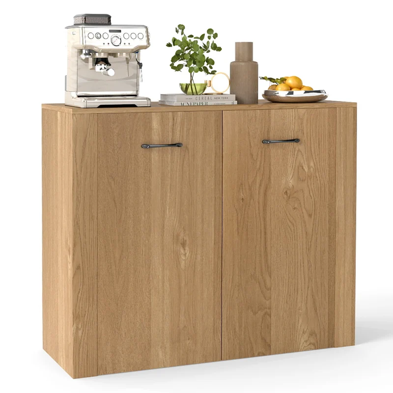 38" Modern Sideboard Cabinet With Storage, Natural