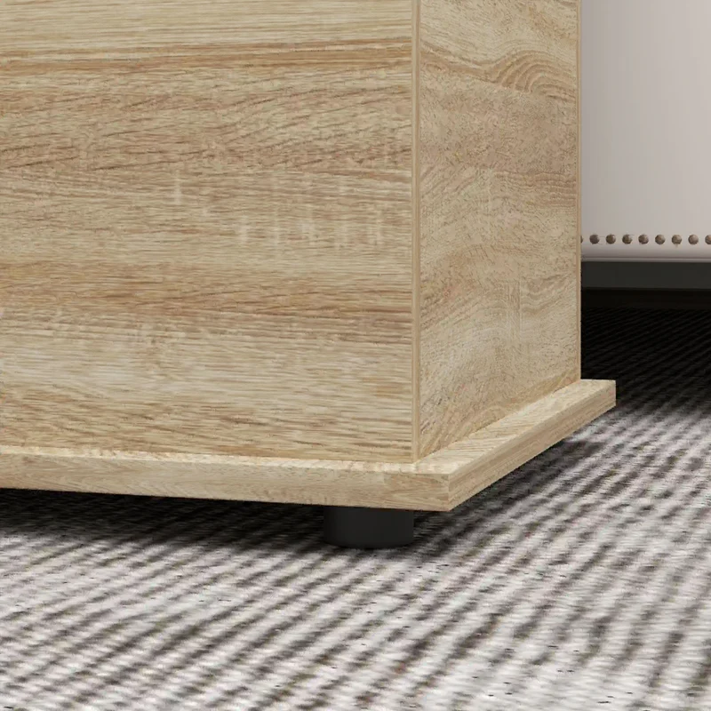 39.5" Storage Chest, Flip-Top Lid, Entryway Bench, Oak