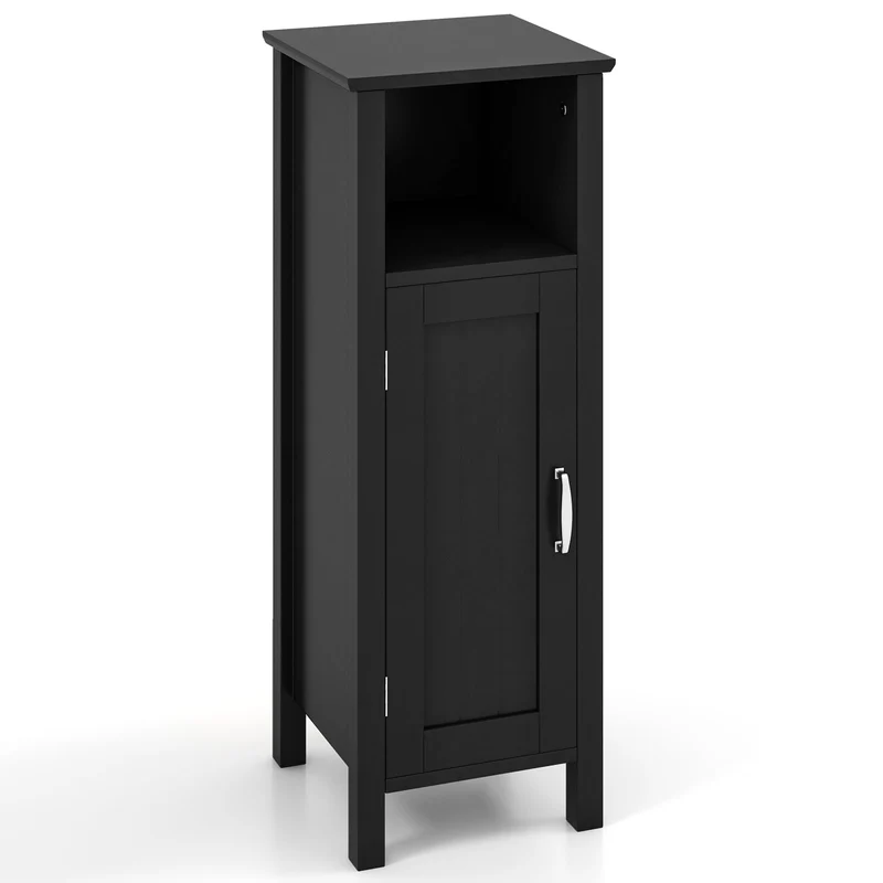 2-Tier Bathroom Storage Cabinet, Black