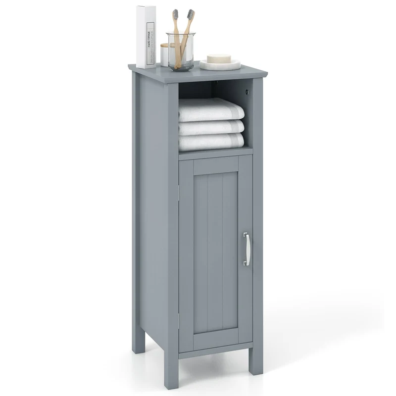 2-Tier Bathroom Storage Cabinet, Gray