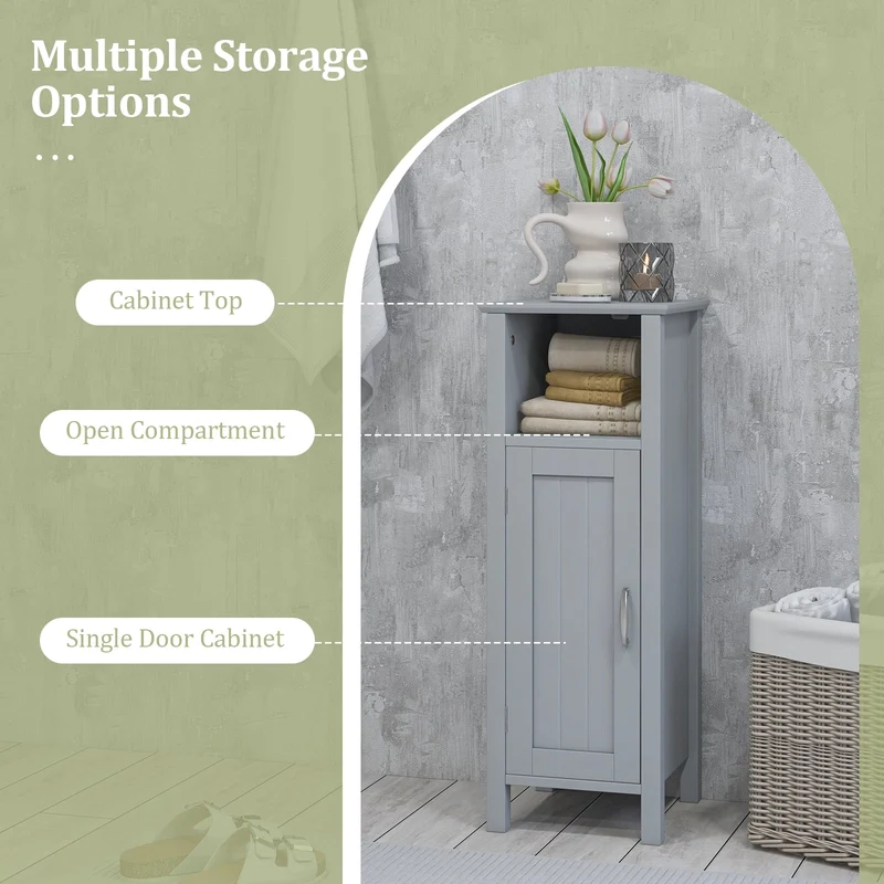 2-Tier Bathroom Storage Cabinet, Gray