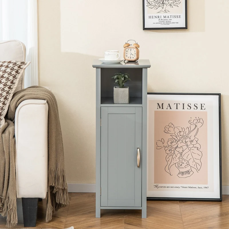2-Tier Bathroom Storage Cabinet, Gray