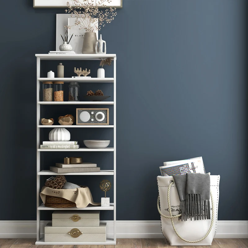 7 Tier Vertical Shoe Rack, White