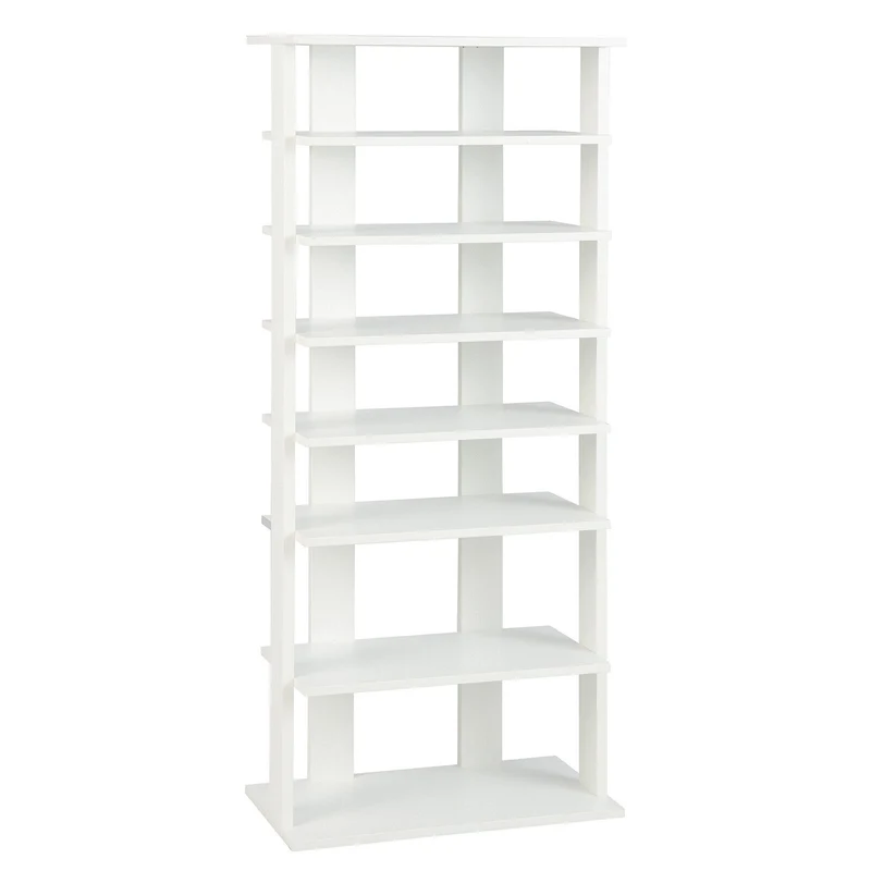 7 Tier Vertical Shoe Rack, White