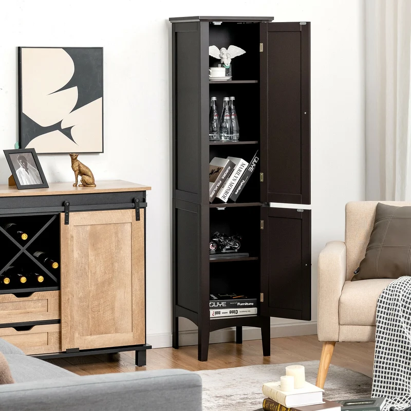 Freestanding Storage Cabinet, Brown
