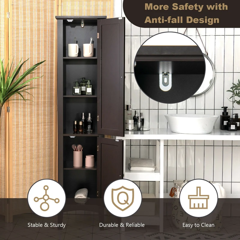 Freestanding Storage Cabinet, Brown
