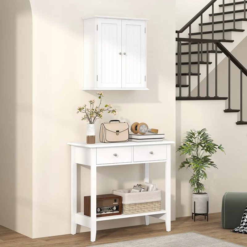 Bathroom Medicine Cabinet, 2 Doors, Adjustable Shelf, Over Toilet