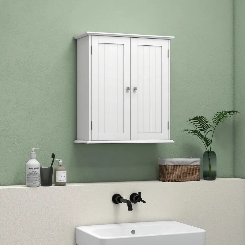 Bathroom Medicine Cabinet, 2 Doors, Adjustable Shelf, Over Toilet