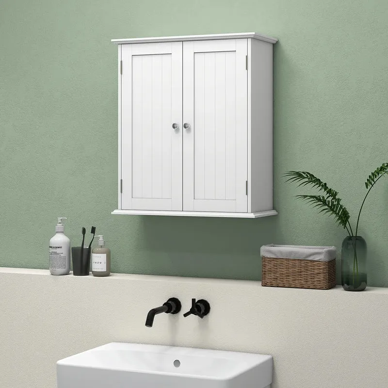 Bathroom Medicine Cabinet, 2 Doors, Adjustable Shelf, Over Toilet
