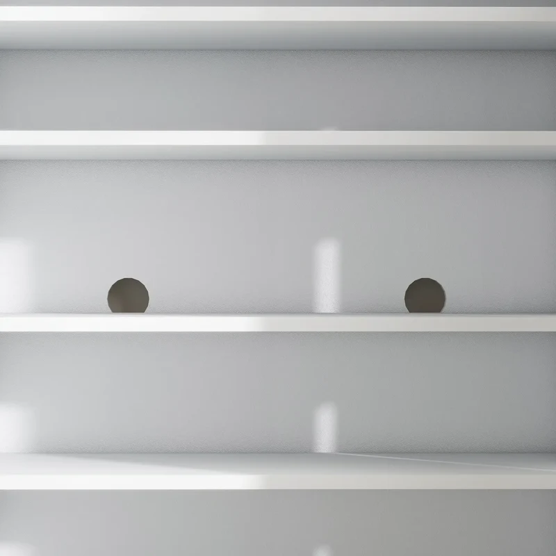 Shoe Storage Cabinet, Adjustable Shelves, Soft-Close Hinges, 15-20 Pairs, White
