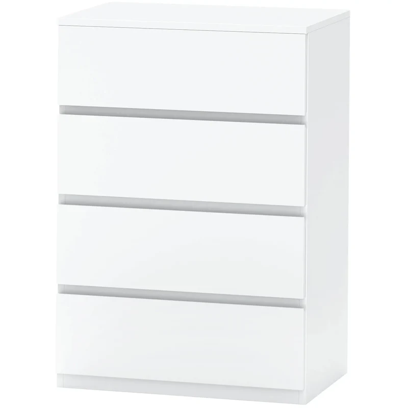4 Drawer Chest, Freestanding Storage Unit, White