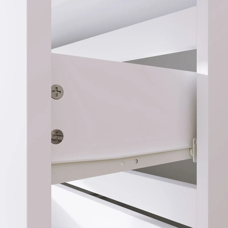 4 Drawer Chest, Freestanding Storage Unit, White