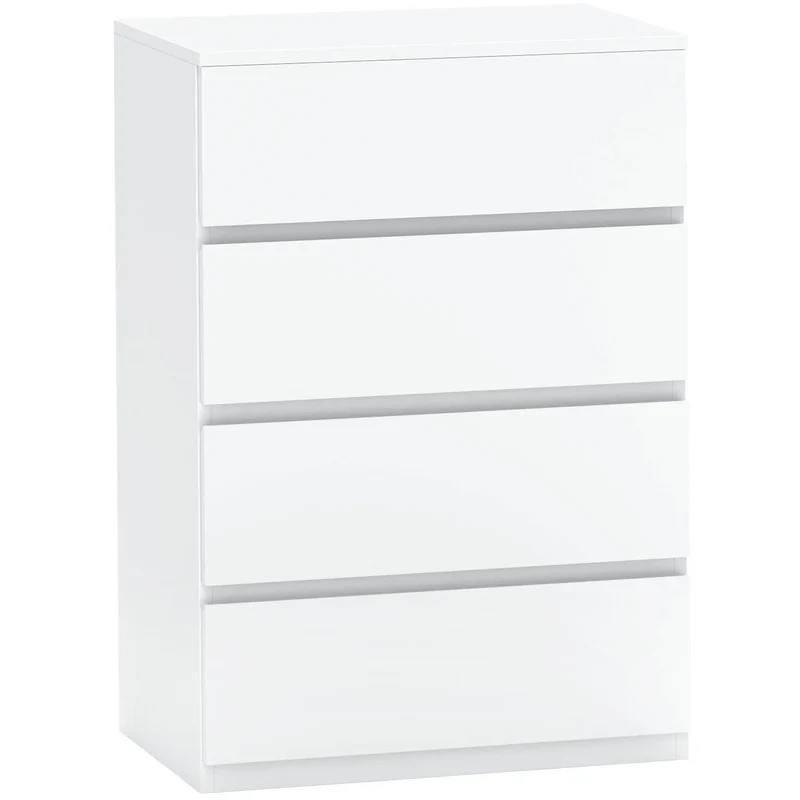 4 Drawer Chest, Freestanding Storage Unit, White