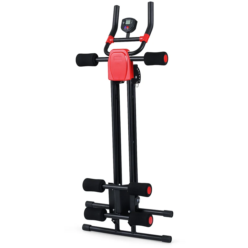 Foldable Abdominal Trainer, Adjustable Ab Machine, Black