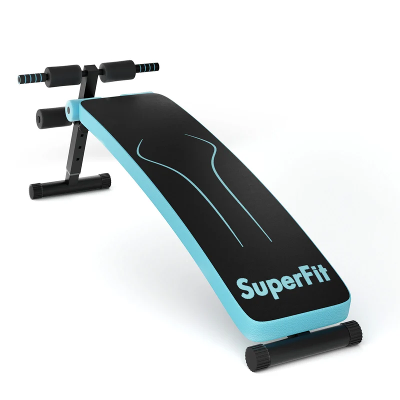 Adjustable Folding Weight Bench, Sit-Up Board, Blue