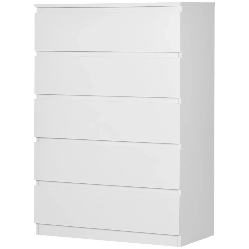 5 Drawer Chest, Dresser for Bedroom, Zinc Alloy Runners
