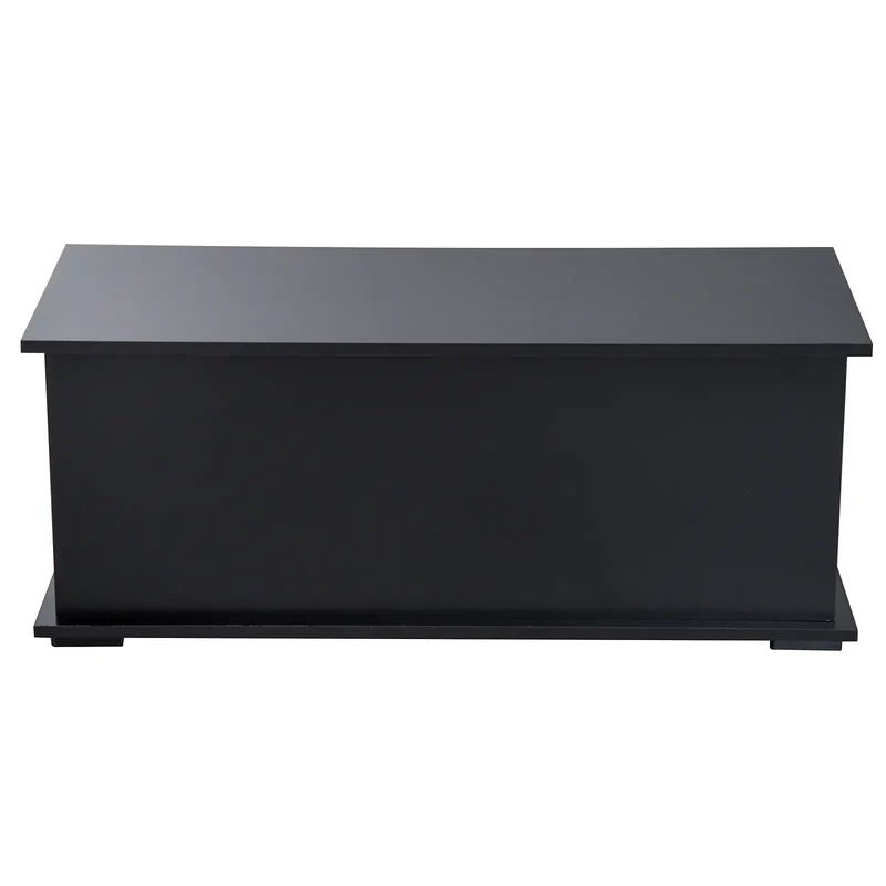 39.5" Storage Chest, 2 Safety Hinges, Flip-Top Lid, Black