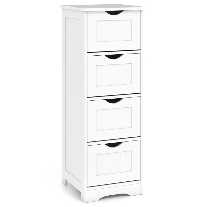 Wooden Free Standing Storage Organizer, White