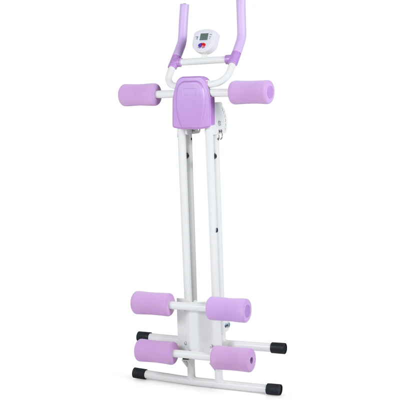 Ab Workout Equipment Foldable Abdominal Trainer Adjustable Ab Machine, White