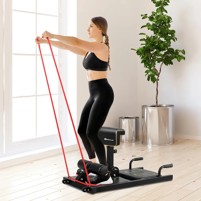 8-In-1 Home Gym Multifunction Squat Fitness Machine, Black