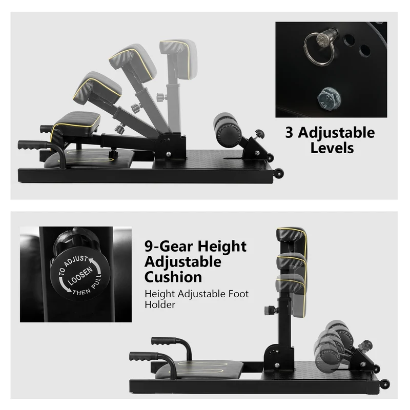 8-In-1 Home Gym Multifunction Squat Fitness Machine, Black