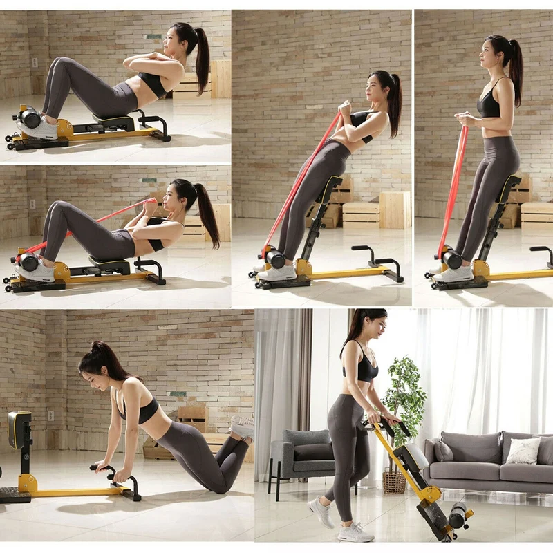 8-In-1 Multifunctional Home Gym Squat Fitness Equipment, Black