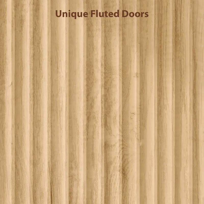 Modern Wardrobe Closet, Freestanding Armoire, 2 Drawers, Hanging Rod, Natural