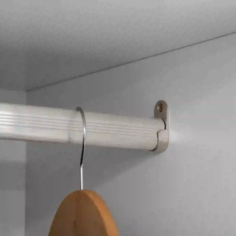Modern Wardrobe Closet, 2 Drawers, Hanging Rod, Anti-Tipping, White