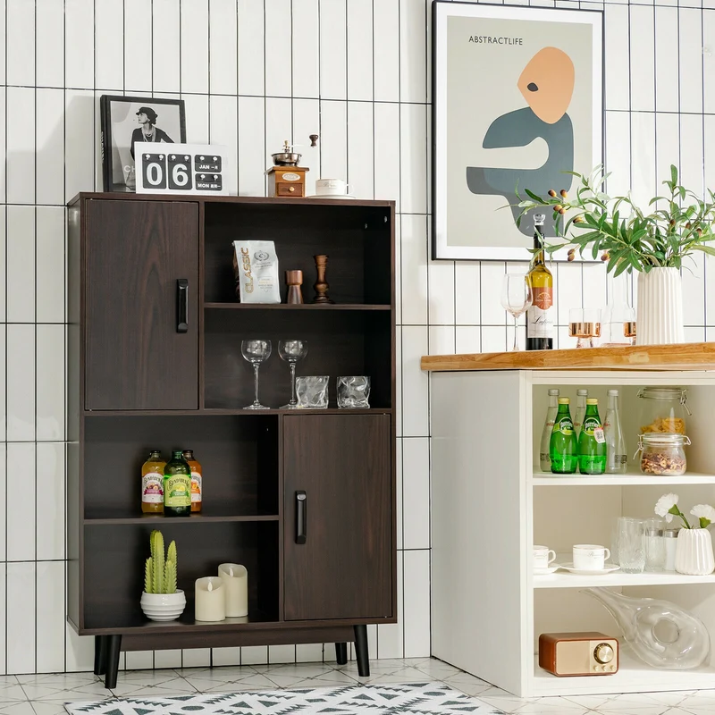 Sideboard Storage Cabinet, Dark Brown