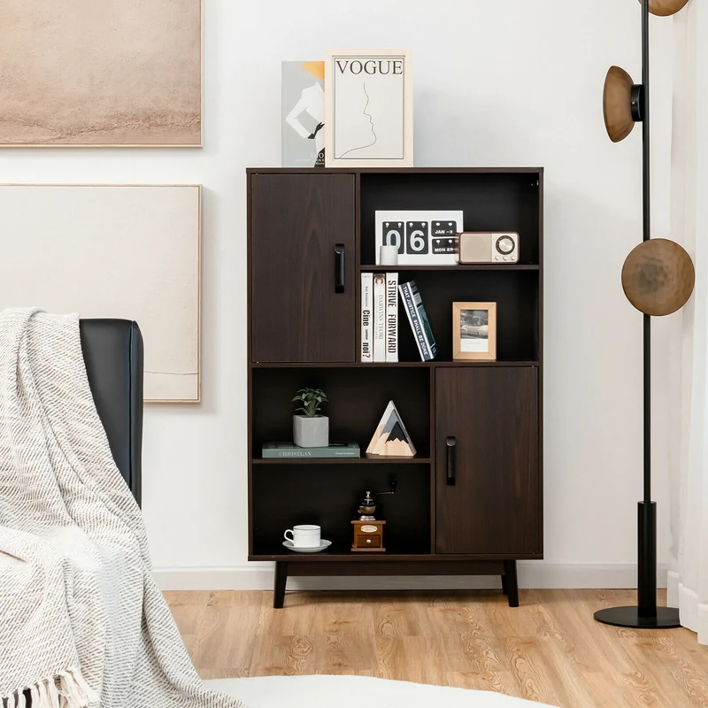 Sideboard Storage Cabinet, Dark Brown