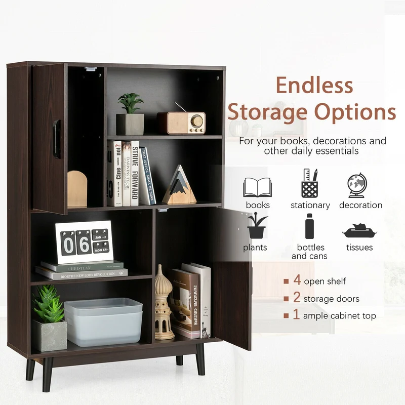 Sideboard Storage Cabinet, Dark Brown