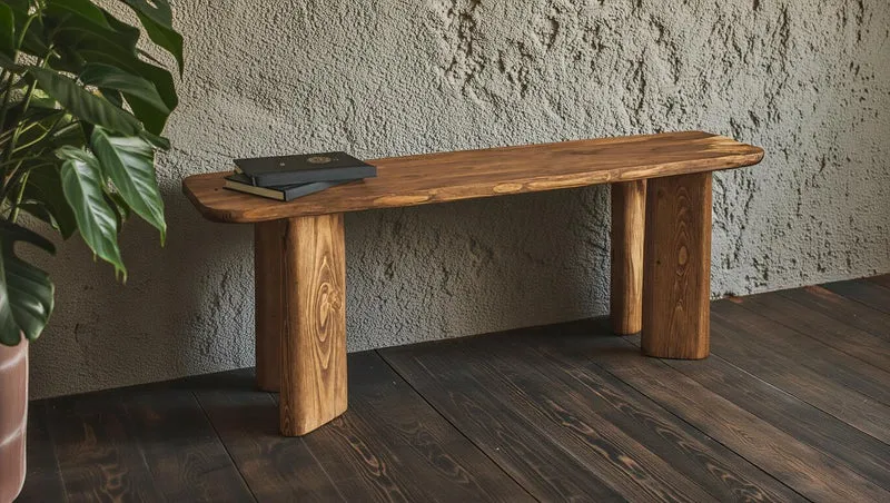 Banc en bois recyclé fait main – Meuble artisanal design et durable
