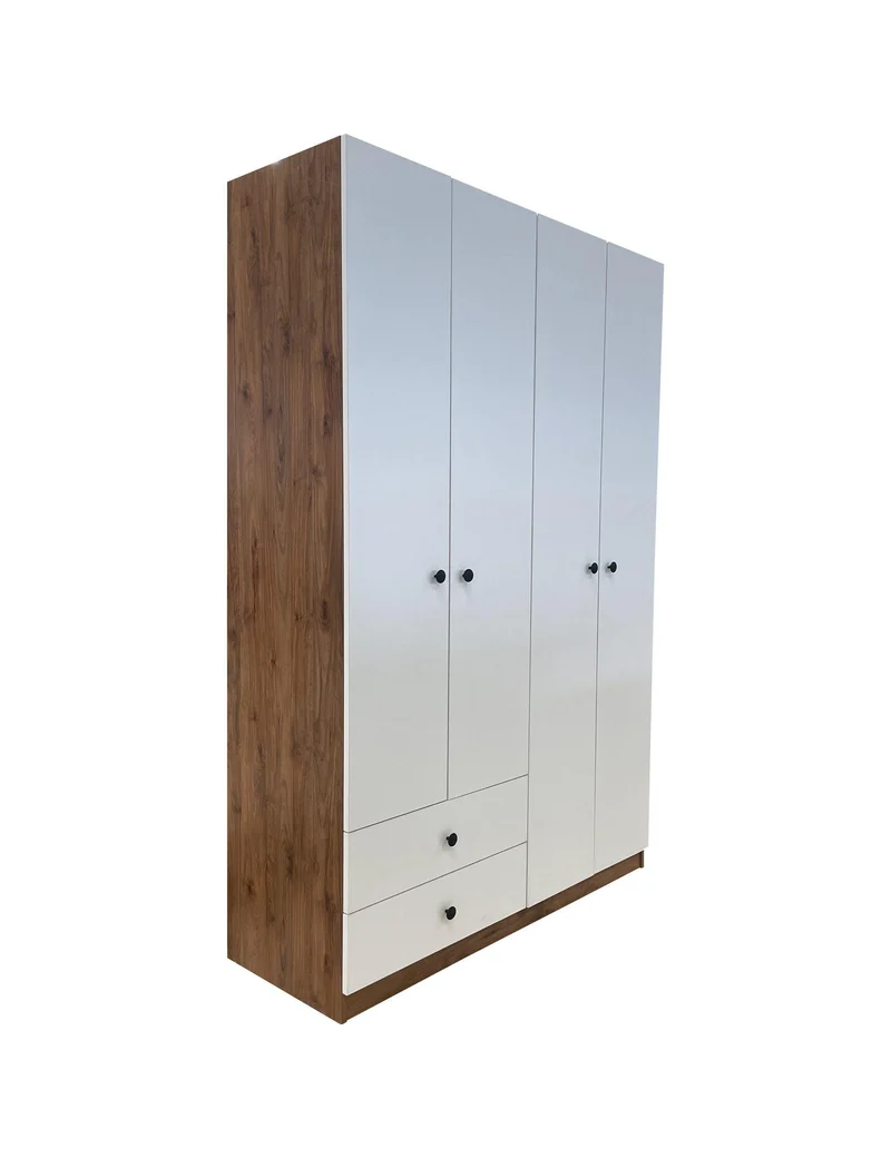 Armoire 4 portes 2 tiroirs - GLORY - MEILLEUR VENTE