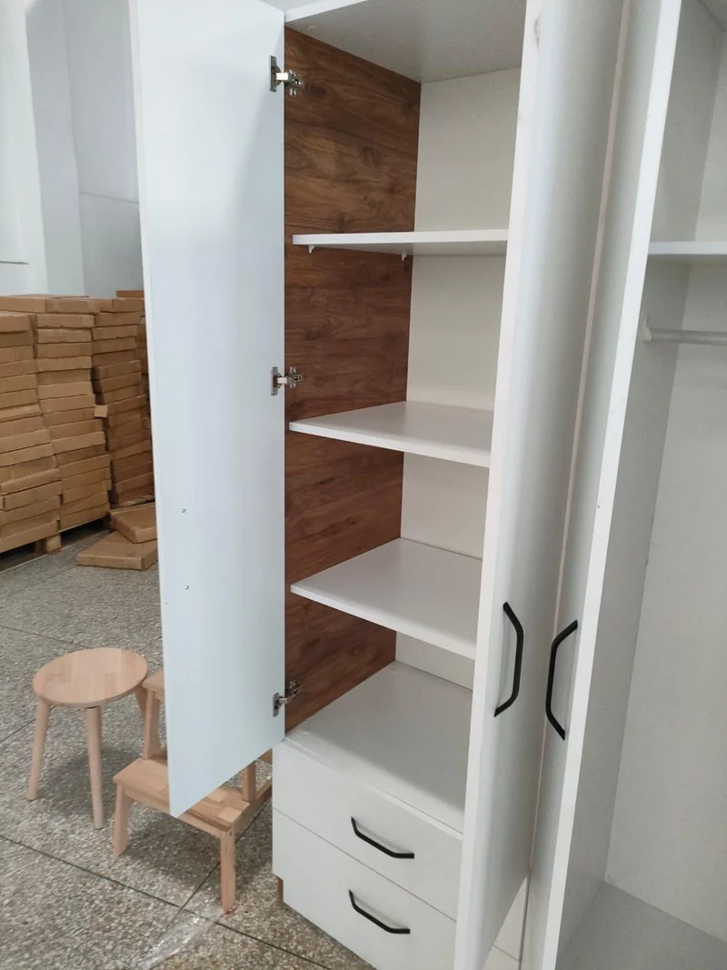 Armoire 4 portes 2 tiroirs - GLORY - MEILLEUR VENTE