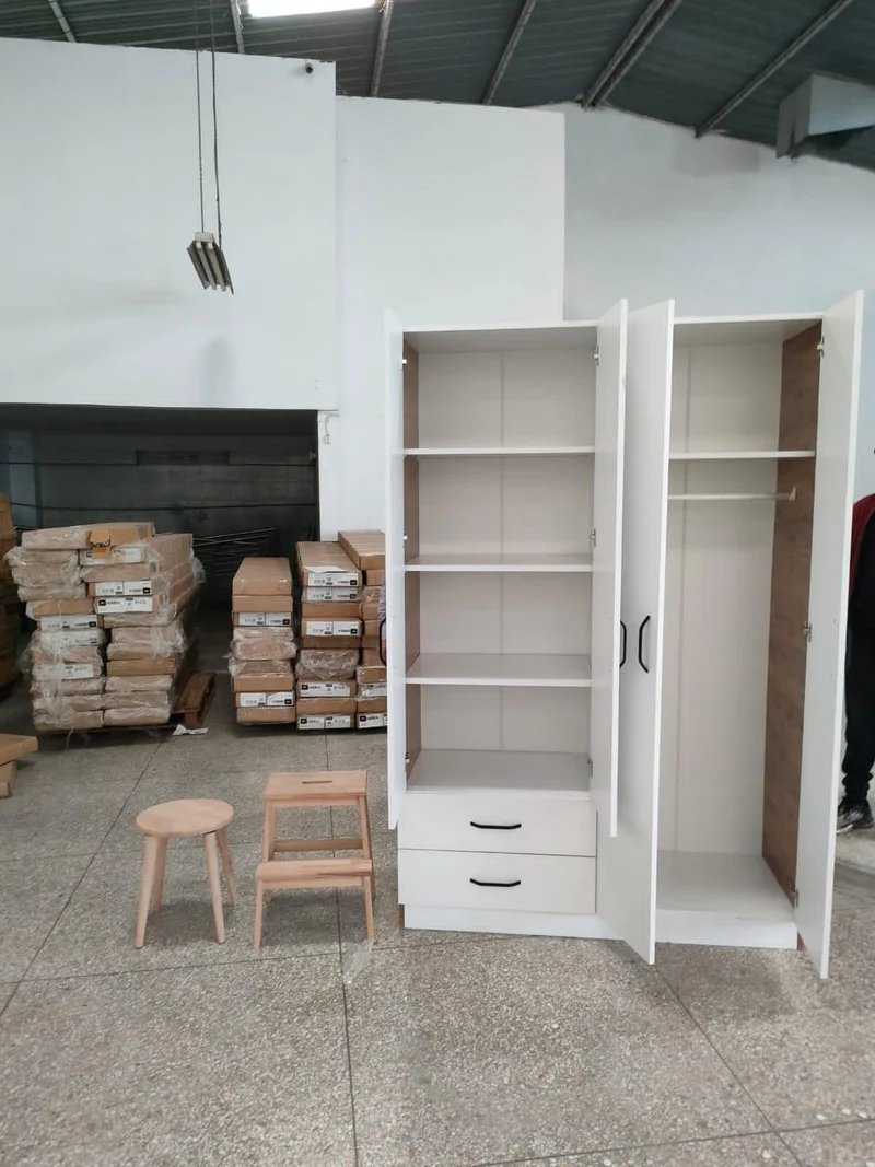 Armoire 4 portes 2 tiroirs - GLORY - MEILLEUR VENTE