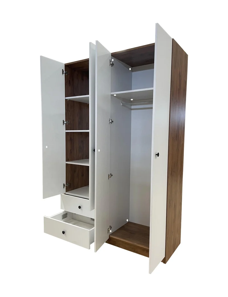 Armoire 4 portes 2 tiroirs - GLORY - MEILLEUR VENTE