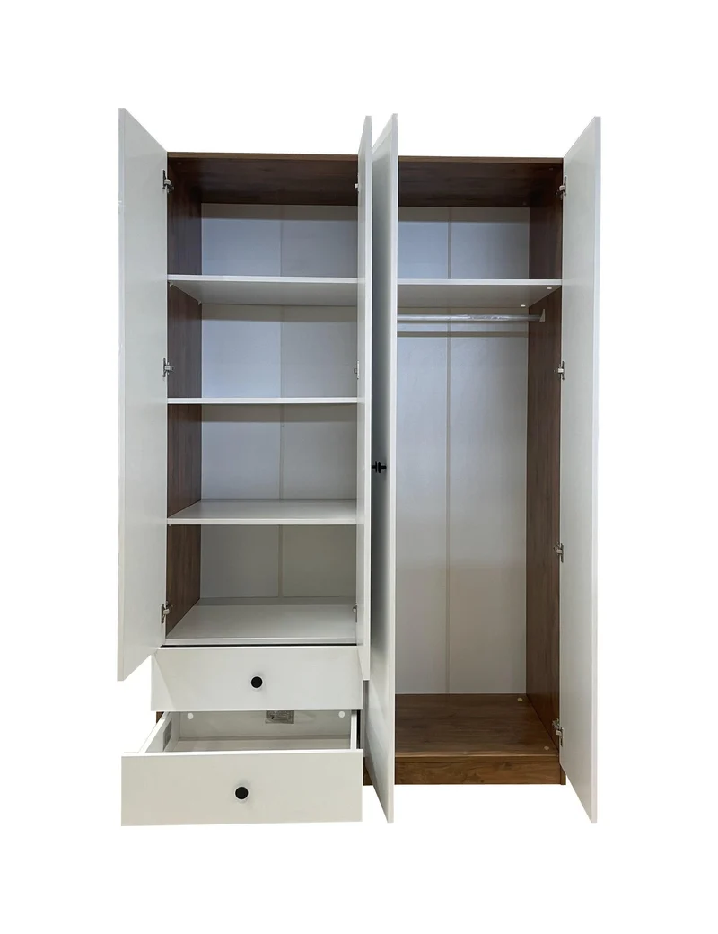 Armoire 4 portes 2 tiroirs - GLORY - MEILLEUR VENTE