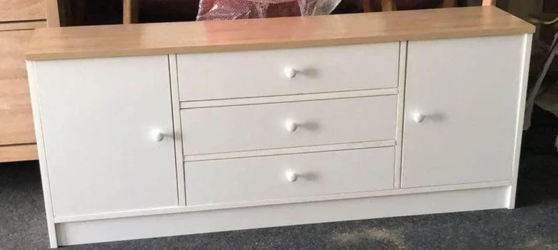 Meuble Tv et Console Buffet SANSA - Blanc - entrée et séjour