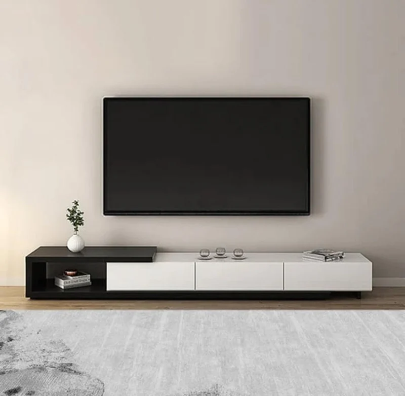 Meuble TV VINTAGE moderne rétractable en bois