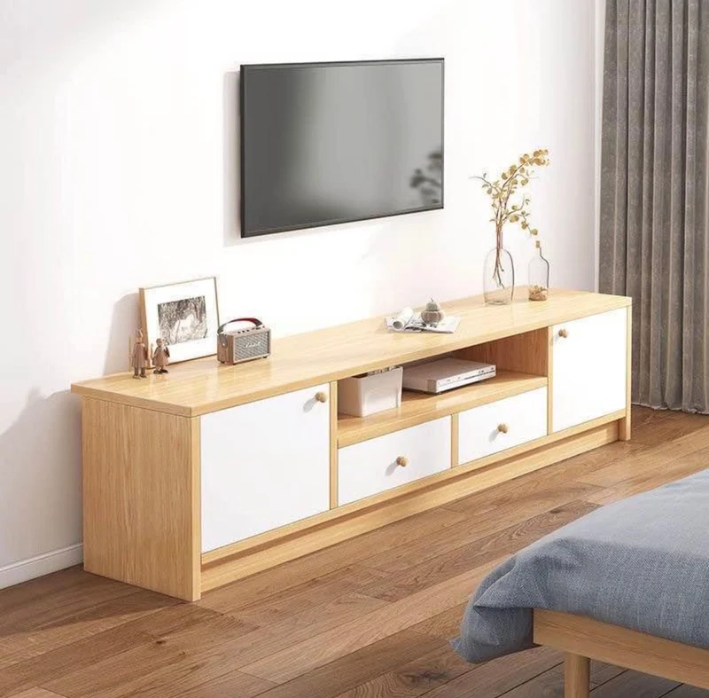 Meuble Tv et Console Buffet FIRMA - Chêne et Blanc - entrée et séjour