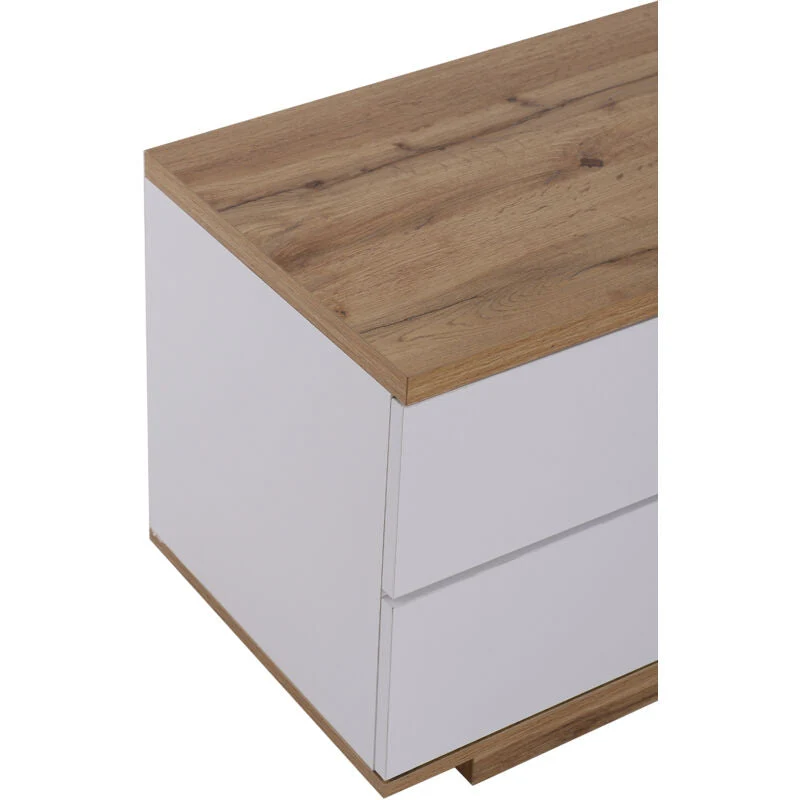 Modernluxe ZENOS – Meuble TV scandinave 180cm – 5 portes – 8 compartiments