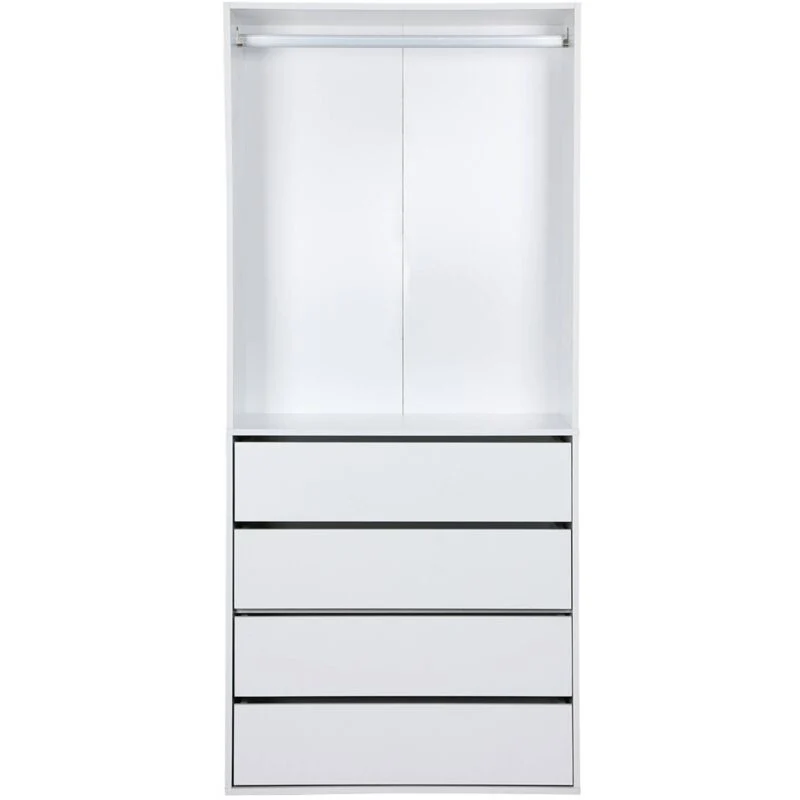 Armoire Vinci Chêne avec 4 tiroirs et 1 penderie naturel