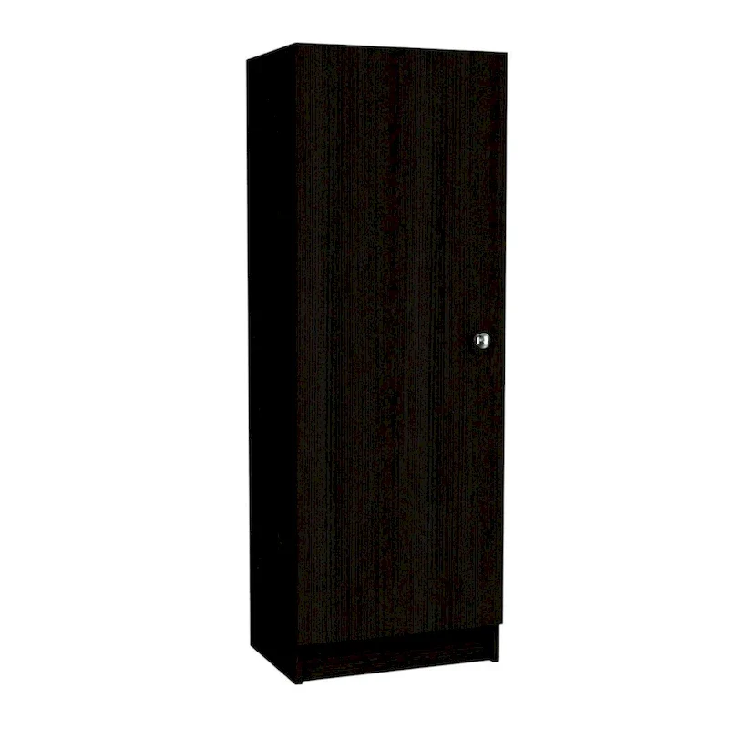 47 Armoire de garde-manger ou de rangement en bois noir - 16,9 x 47,4 x 12,3