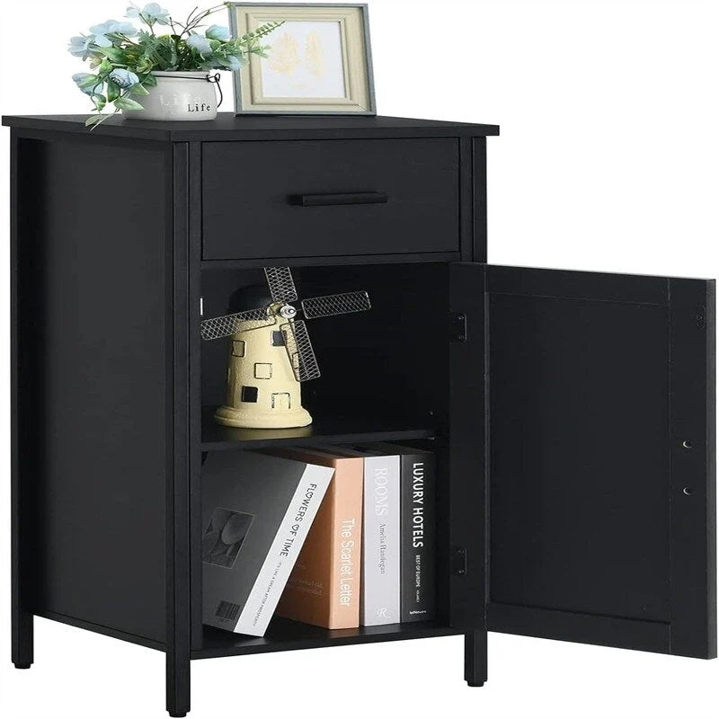 Meuble de rangement au sol étroit avec 1 porte et 1 tiroir - 11,8P x 13,8L x 31,5H