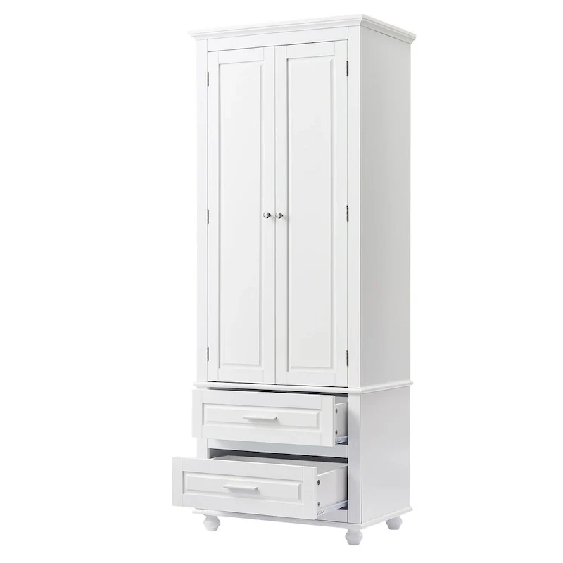 Armoire haute de rangement à deux tiroirs pour salle de bain/bureau