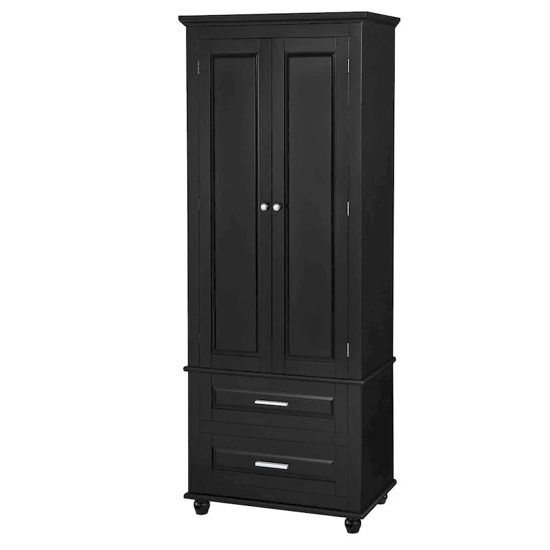 Armoire haute de rangement à deux tiroirs pour salle de bain/bureau