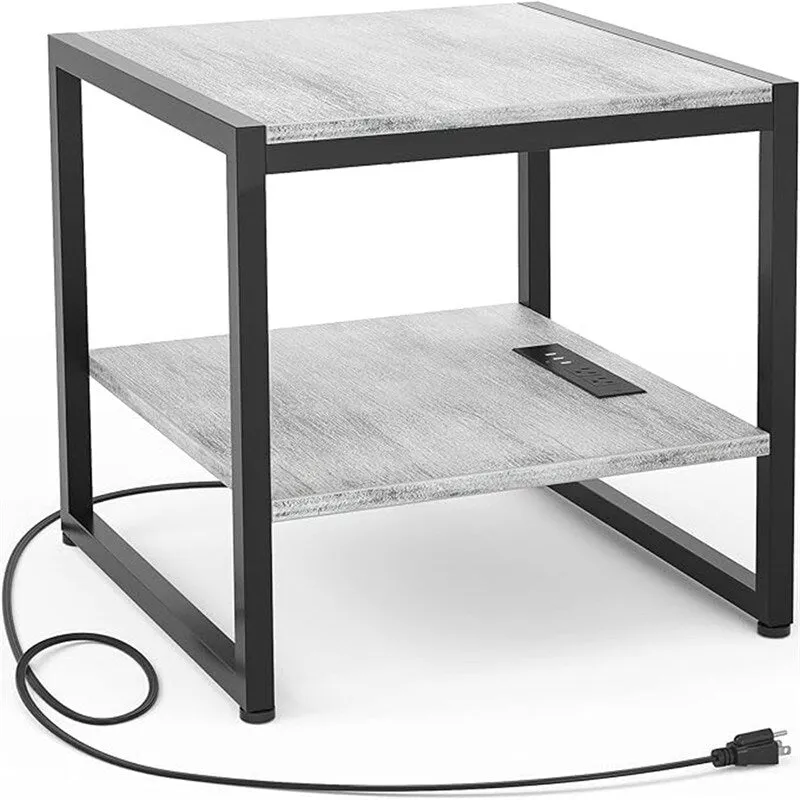 Table d'appoint avec station de recharge - 20P x 20L x 20,7H