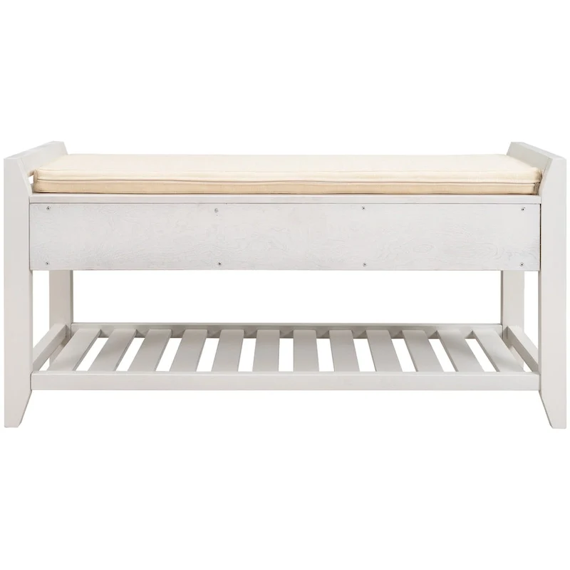 Banc de rangement d'entrée moderne multifonction avec siège rembourré et tiroirs