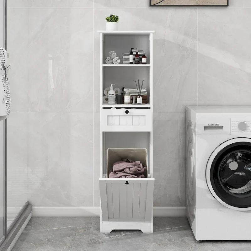 Meuble de tri de linge inclinable à un tiroir